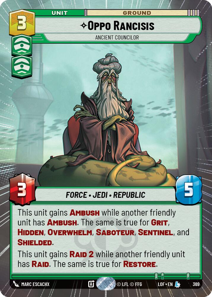 {SW-R}Oppo Rancisis (369) - Ancient Councilor (Hyperspace) (369) [Legends of the Force]