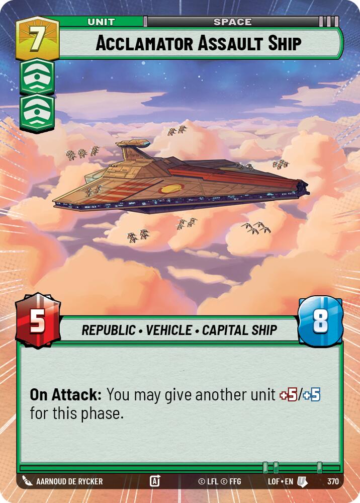 {SW-C}Acclamator Assault Ship (370) (Hyperspace) (370) [Legends of the Force]