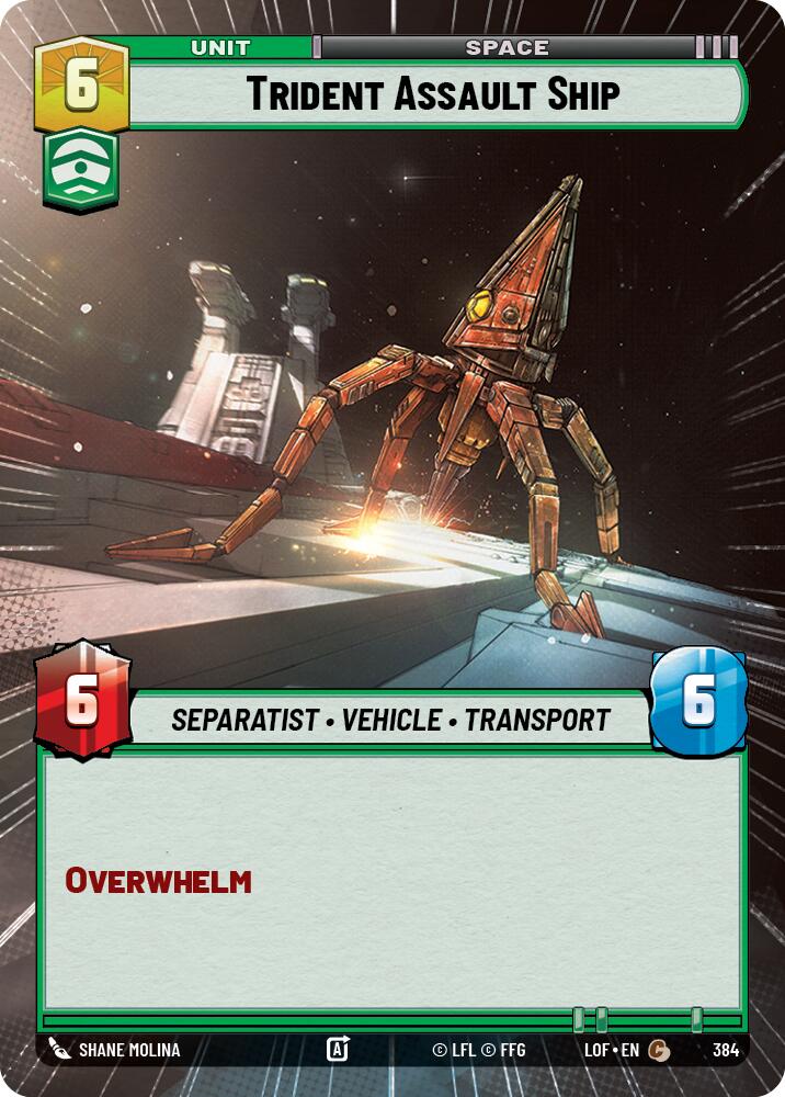 {SW-C}Trident Assault Ship (384) (Hyperspace) (384) [Legends of the Force]