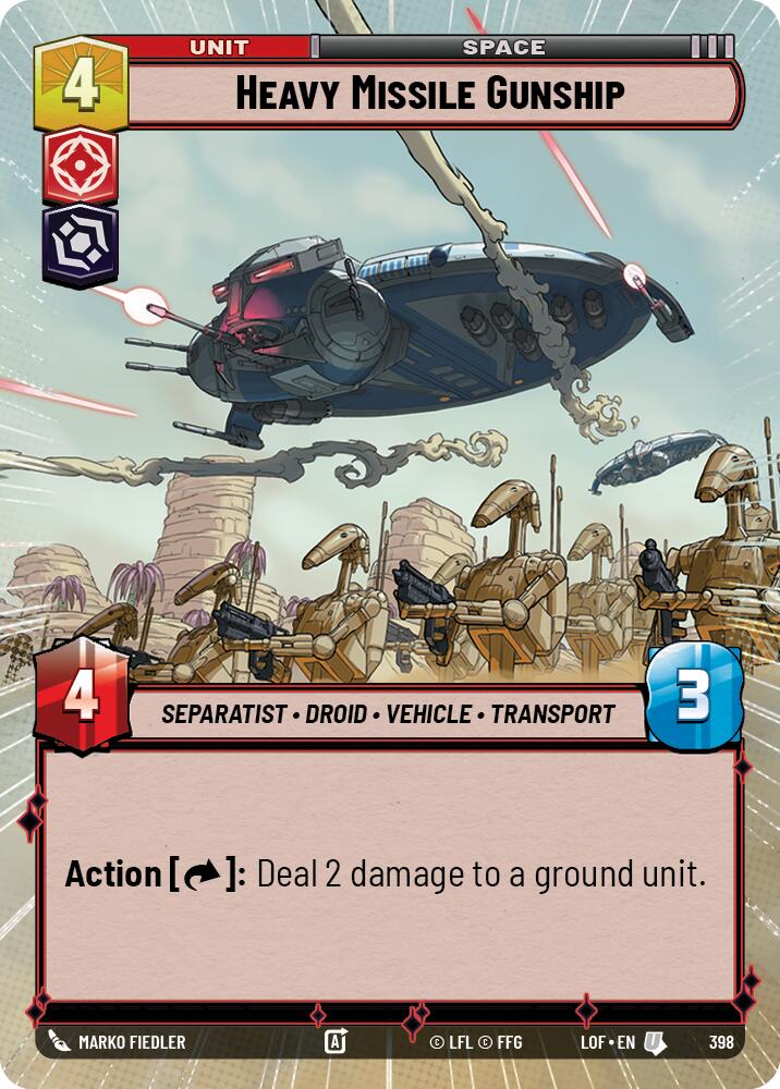 {SW-C}Heavy Missile Gunship (398) (Hyperspace) (398) [Legends of the Force]
