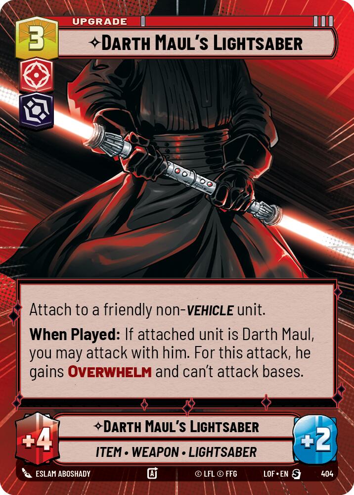 {SW-R}Darth Maul's Lightsaber (404) (Hyperspace) (404) [Legends of the Force]