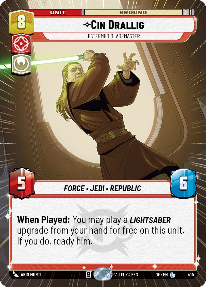 {SW-R}Cin Drallig (414) - Esteemed Blademaster (Hyperspace) (414) [Legends of the Force]