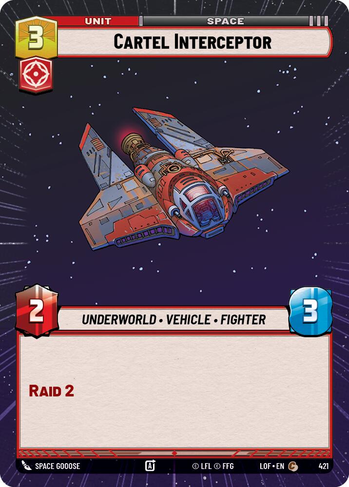 {SW-C}Cartel Interceptor (421) (Hyperspace) (421) [Legends of the Force]
