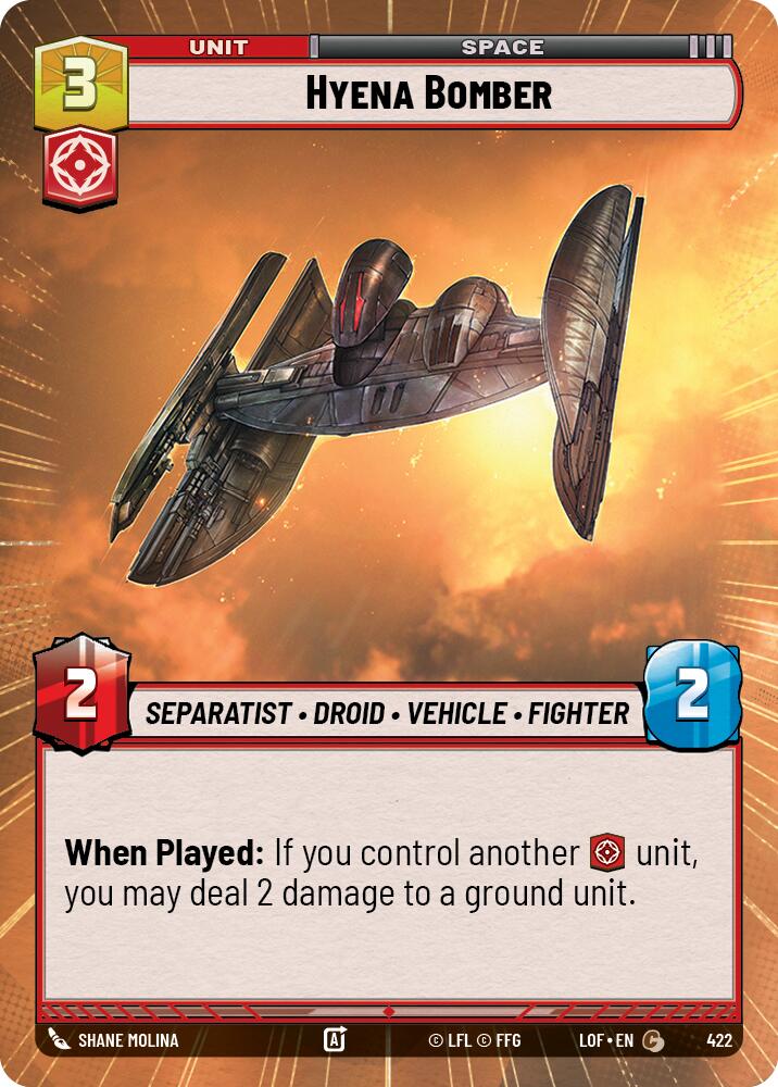 {SW-C}Hyena Bomber (422) (Hyperspace) (422) [Legends of the Force]