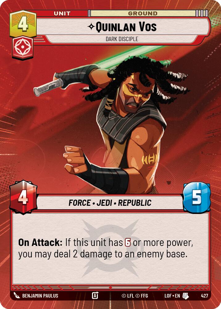 {SW-C}Quinlan Vos (427) - Dark Disciple (Hyperspace) (427) [Legends of the Force]