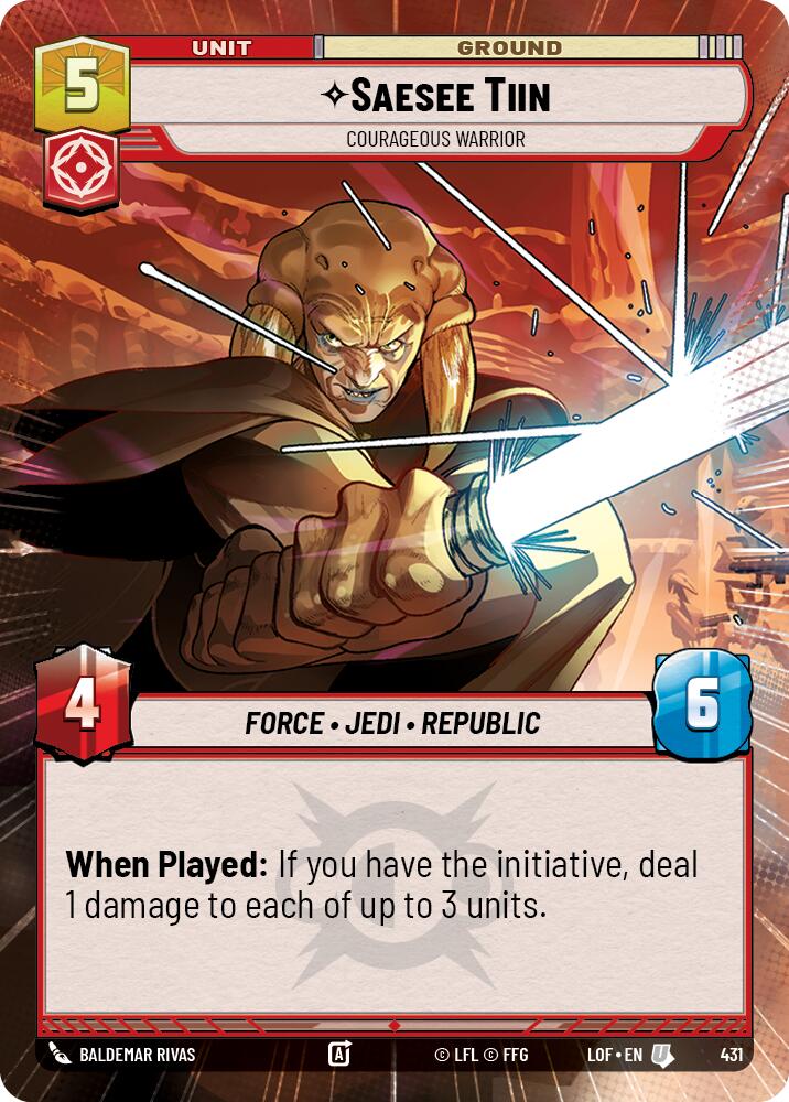 {SW-C}Saesee Tiin (431) - Courageous Warrior (Hyperspace) (431) [Legends of the Force]