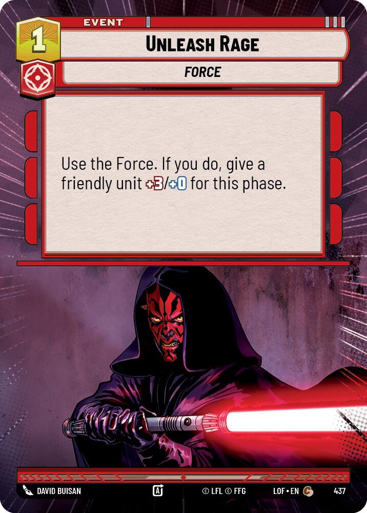 {SW-C}Unleash Rage (437) (Hyperspace) (437) [Legends of the Force]