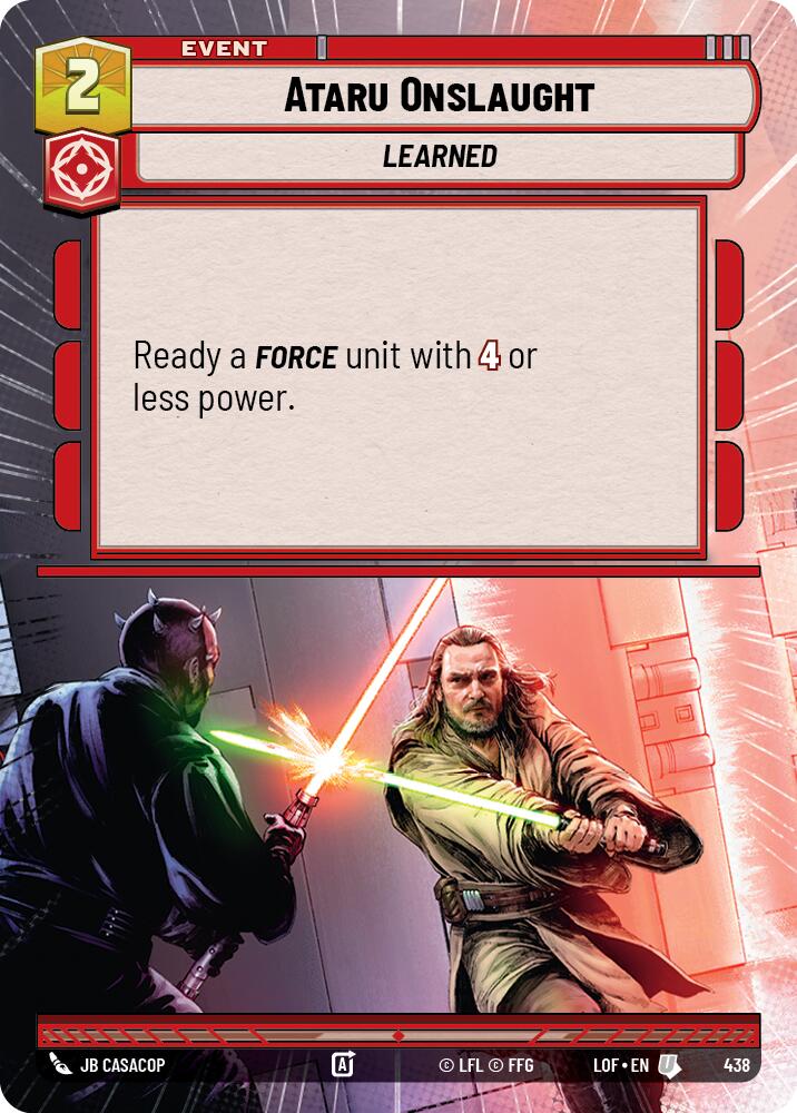 {SW-C}Ataru Onslaught (438) (Hyperspace) (438) [Legends of the Force]