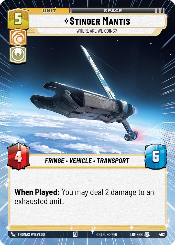 {SW-C}Stinger Mantis (462) - Where Are We Going? (Hyperspace) (462) [Legends of the Force]
