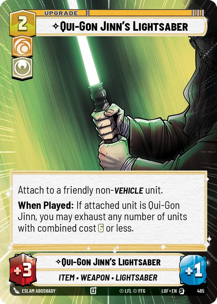 {SW-R}Qui-Gon Jinn's Lightsaber (465) (Hyperspace) (465) [Legends of the Force]