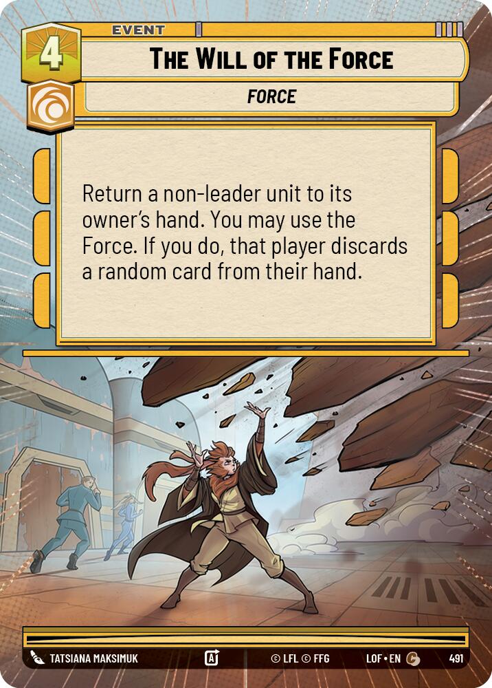 {SW-C}The Will of the Force (491) (Hyperspace) (491) [Legends of the Force]