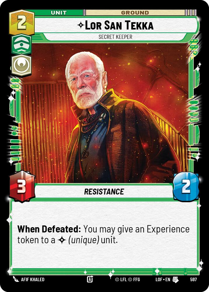 {SW-C}Lor San Tekka (597) - Secret Keeper (Foil) (597) [Legends of the Force]