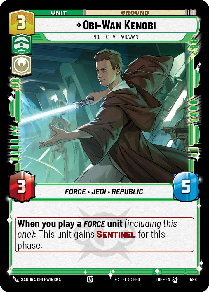 {SW-R}Obi-Wan Kenobi (598) - Protective Padawan (Foil) (598) [Legends of the Force]