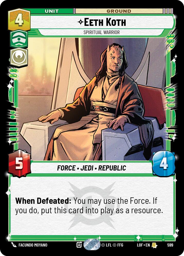 {SW-R}Eeth Koth (599) - Spiritual Warrior (Foil) (599) [Legends of the Force]