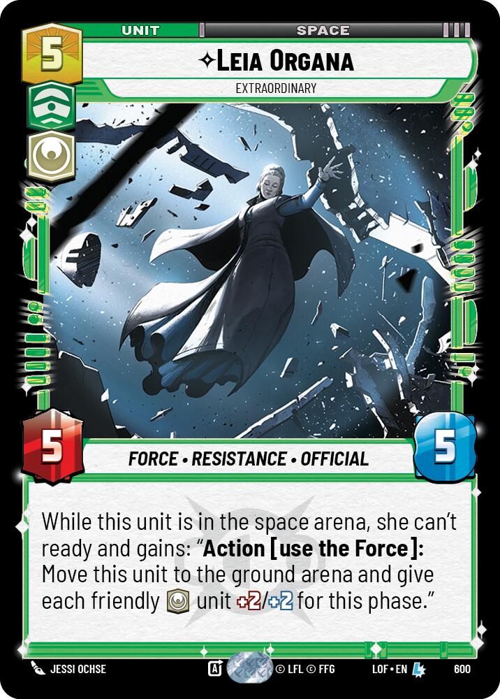 {SW-R}Leia Organa (600) - Extraordinary (Foil) (600) [Legends of the Force]