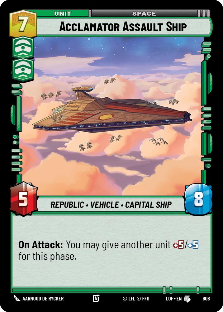 {SW-C}Acclamator Assault Ship (608) (Foil) (608) [Legends of the Force]