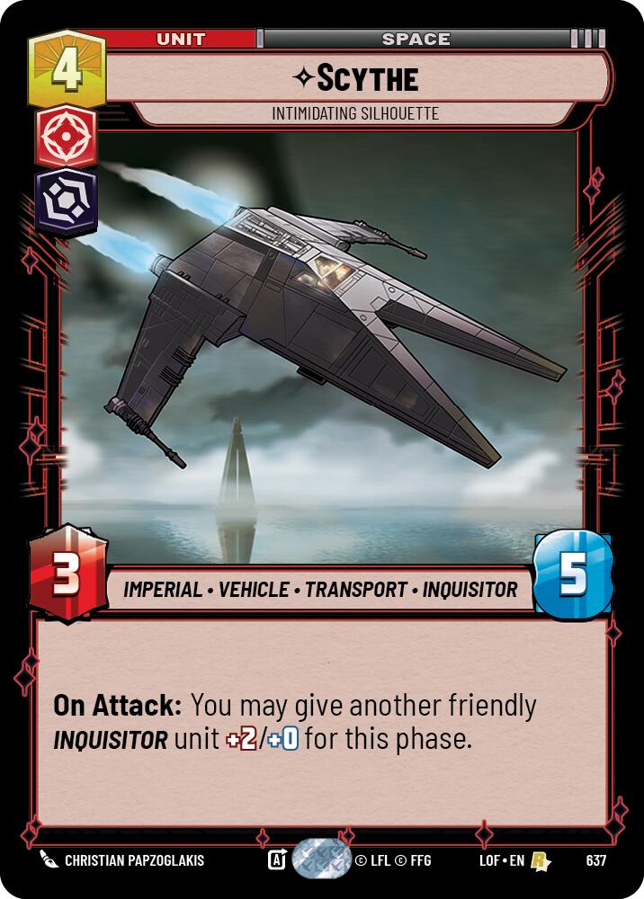 {SW-R}Scythe (637) - Intimidating Silhouette (Foil) (637) [Legends of the Force]