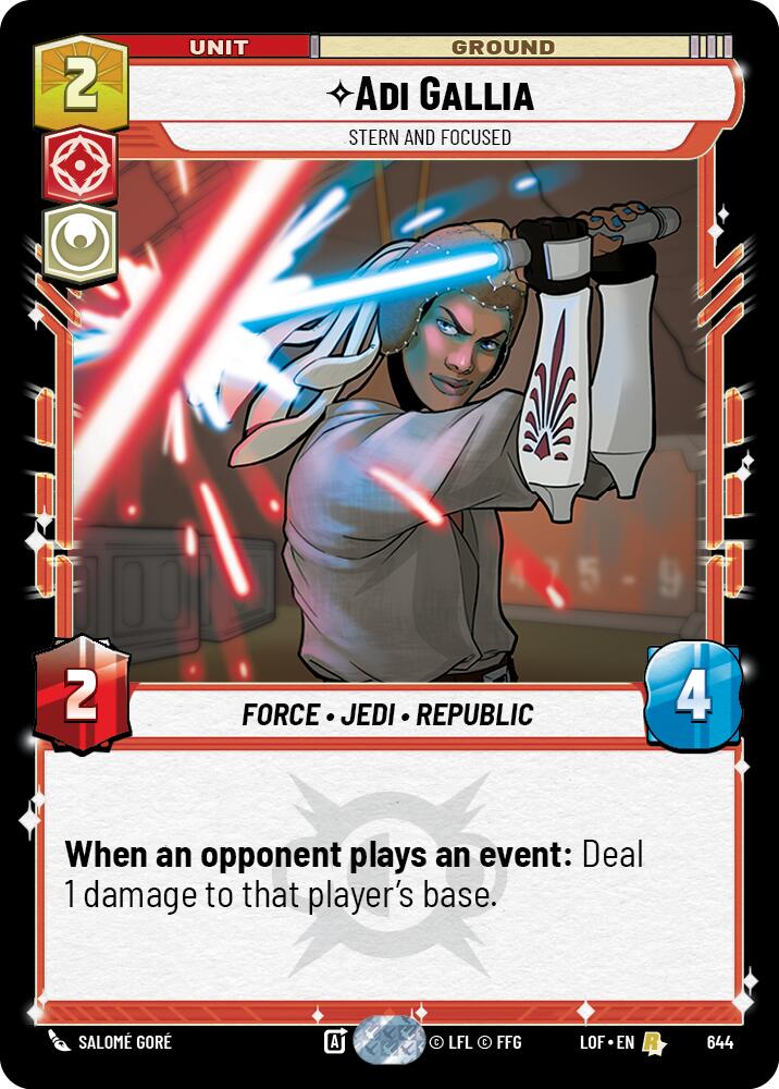 {SW-R}Adi Gallia (644) - Stern and Focused (Foil) (644) [Legends of the Force]