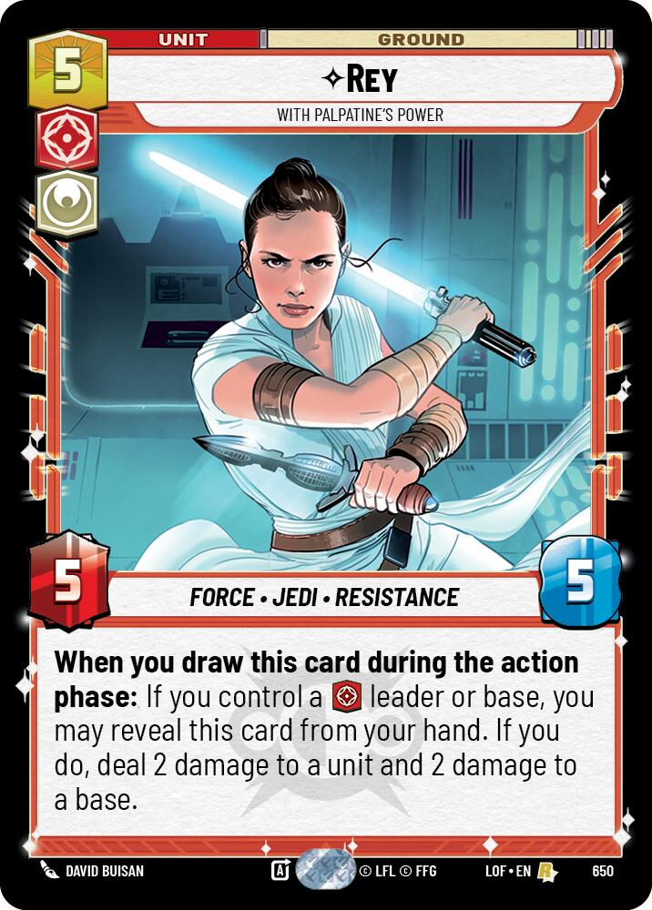 {SW-R}Rey (650) - With Palpatine's Power (Foil) (650) [Legends of the Force]