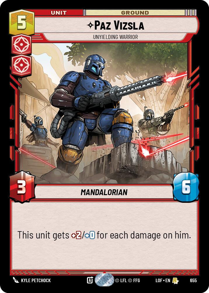 {SW-R}Paz Vizsla (655) - Unyielding Warrior (Foil) (655) [Legends of the Force]