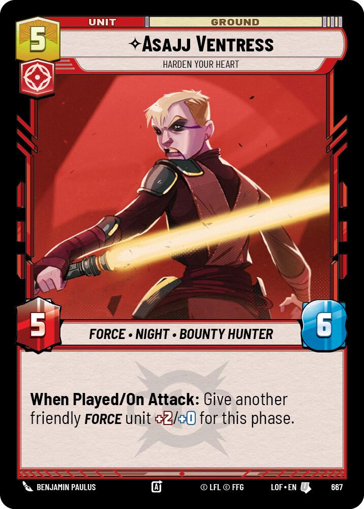{SW-C}Asajj Ventress (667) - Harden Your Heart (Foil) (667) [Legends of the Force]