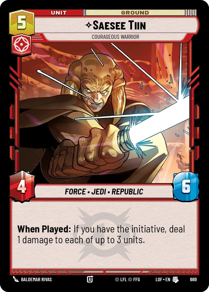 {SW-C}Saesee Tiin (669) - Courageous Warrior (Foil) (669) [Legends of the Force]