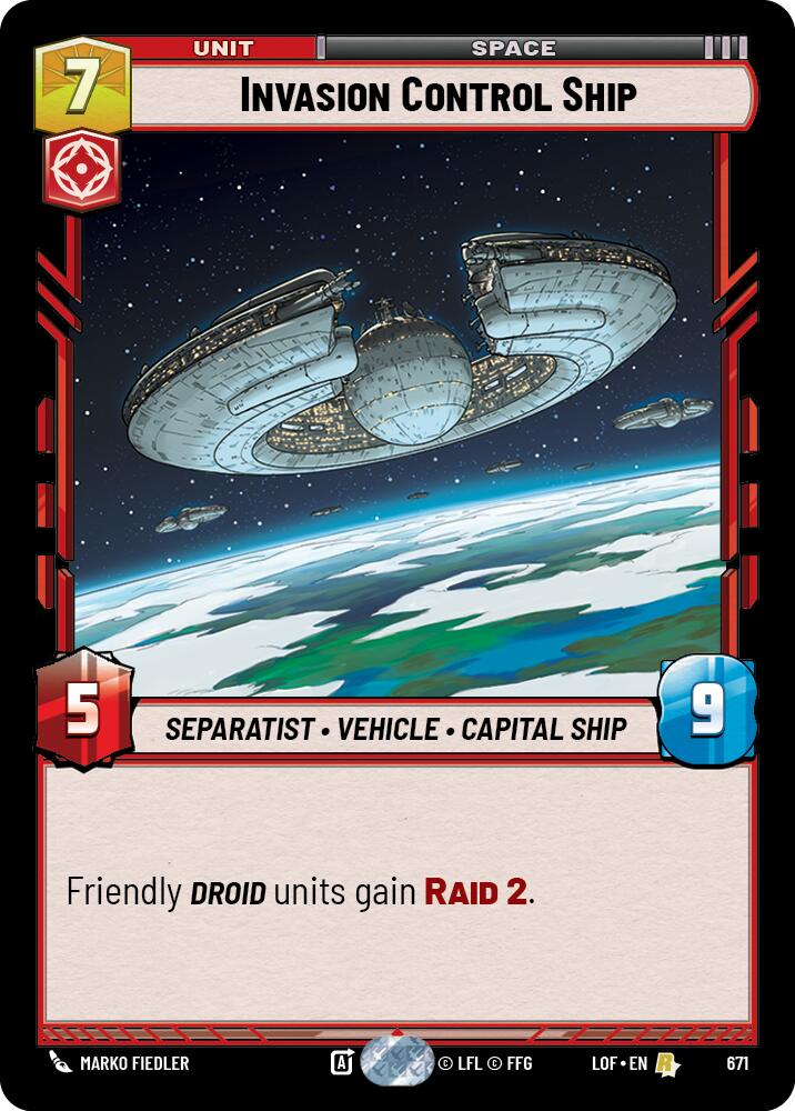 {SW-R}Invasion Control Ship (671) (Foil) (671) [Legends of the Force]