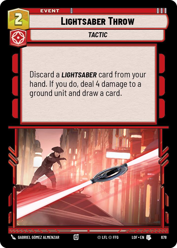 {SW-C}Lightsaber Throw (678) (Foil) (678) [Legends of the Force]
