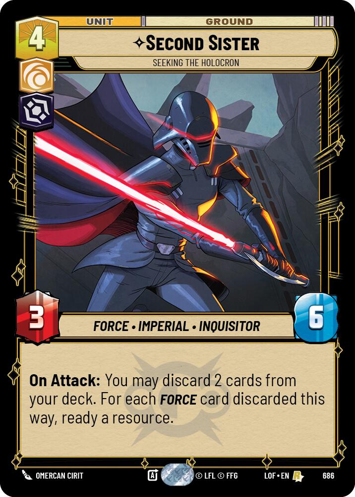 {SW-R}Second Sister (686) - Seeking the Holocron (Foil) (686) [Legends of the Force]