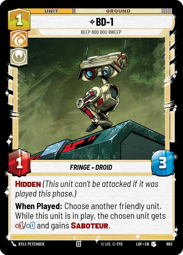 {SW-C}BD-1 (693) - Beep Boo Boo Bweep (Foil) (693) [Legends of the Force]