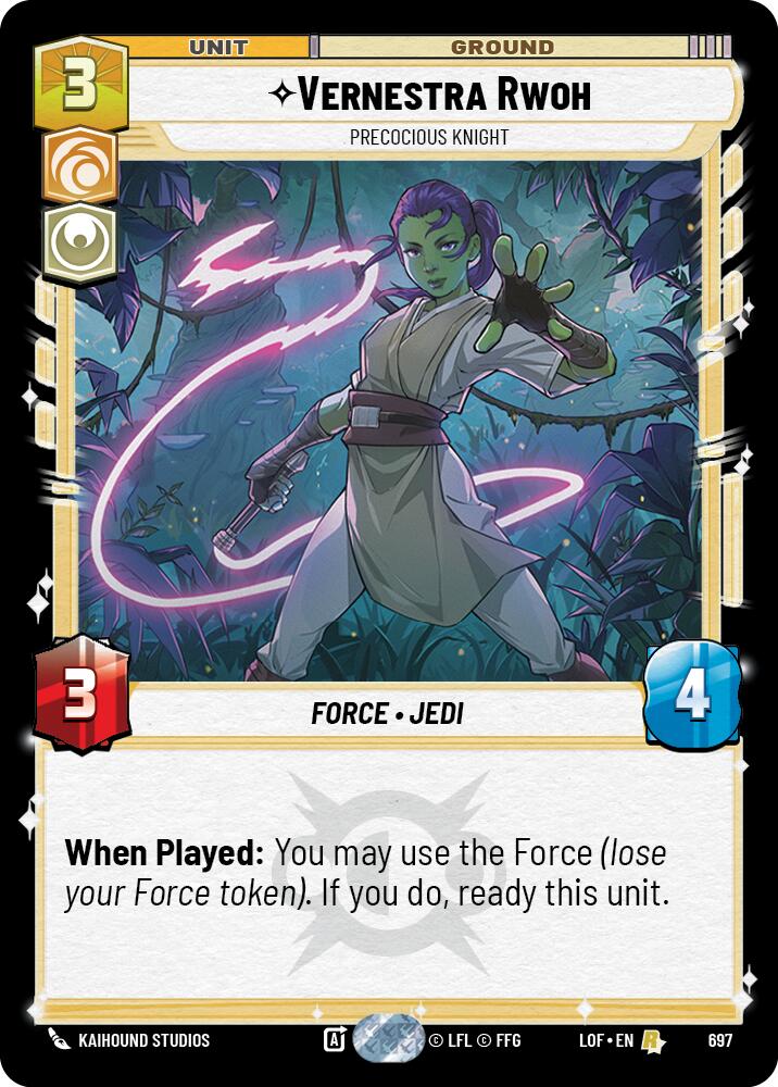 {SW-R}Vernestra Rwoh (697) - Precocious Knight (Foil) (697) [Legends of the Force]