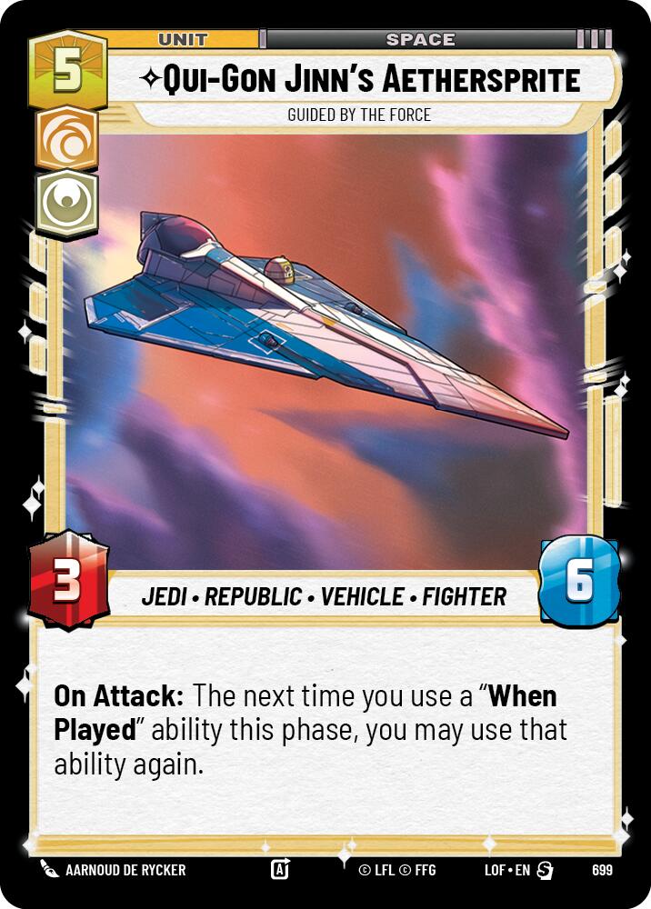{SW-R}Qui-Gon Jinn's Aethersprite (699) - Guided by the Force (Foil) (699) [Legends of the Force]