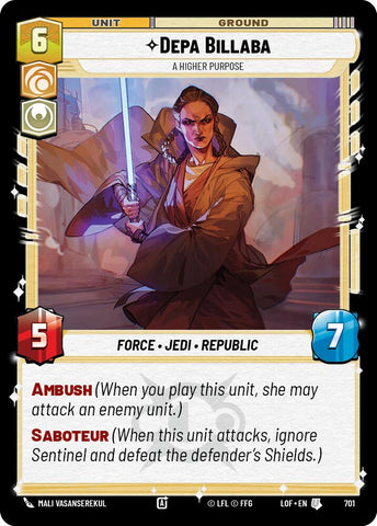 {SW-C}Depa Billaba (701) - A Higher Purpose (Foil) (701) [Legends of the Force]