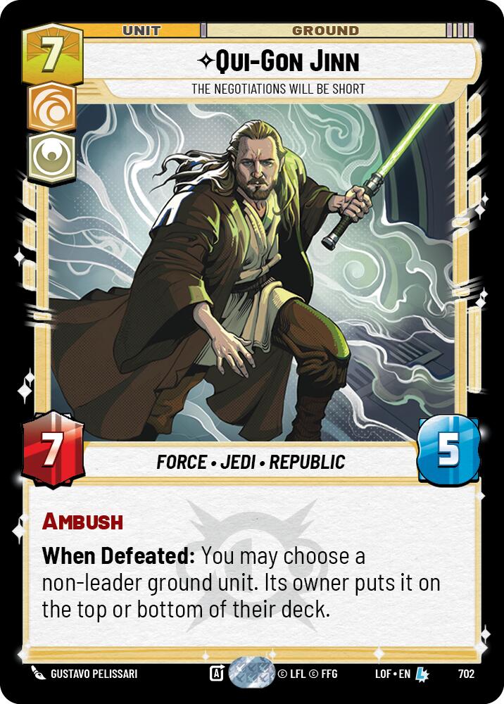 {SW-R}Qui-Gon Jinn (702) - The Negotiations Will Be Short (Foil) (702) [Legends of the Force]