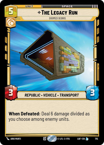 {SW-R}The Legacy Run (715) - Doomed Debris (Foil) (715) [Legends of the Force]
