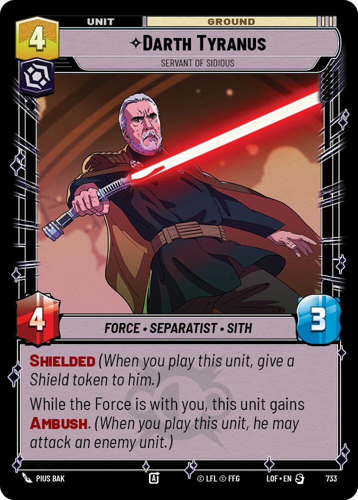 {SW-R}Darth Tyranus (733) - Servant of Sidious (Foil) (733) [Legends of the Force]