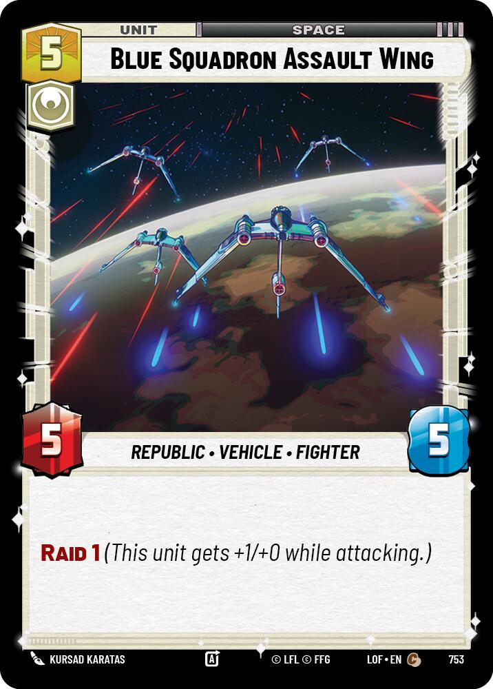 {SW-C}Blue Squadron Assault Wing (753) (Foil) (753) [Legends of the Force]