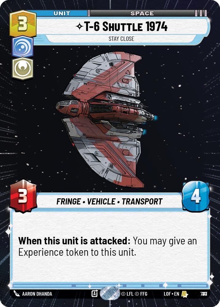 {SW-R}T-6 Shuttle 1974 (787) - Stay Close (Hyperspace Foil) (787) [Legends of the Force]