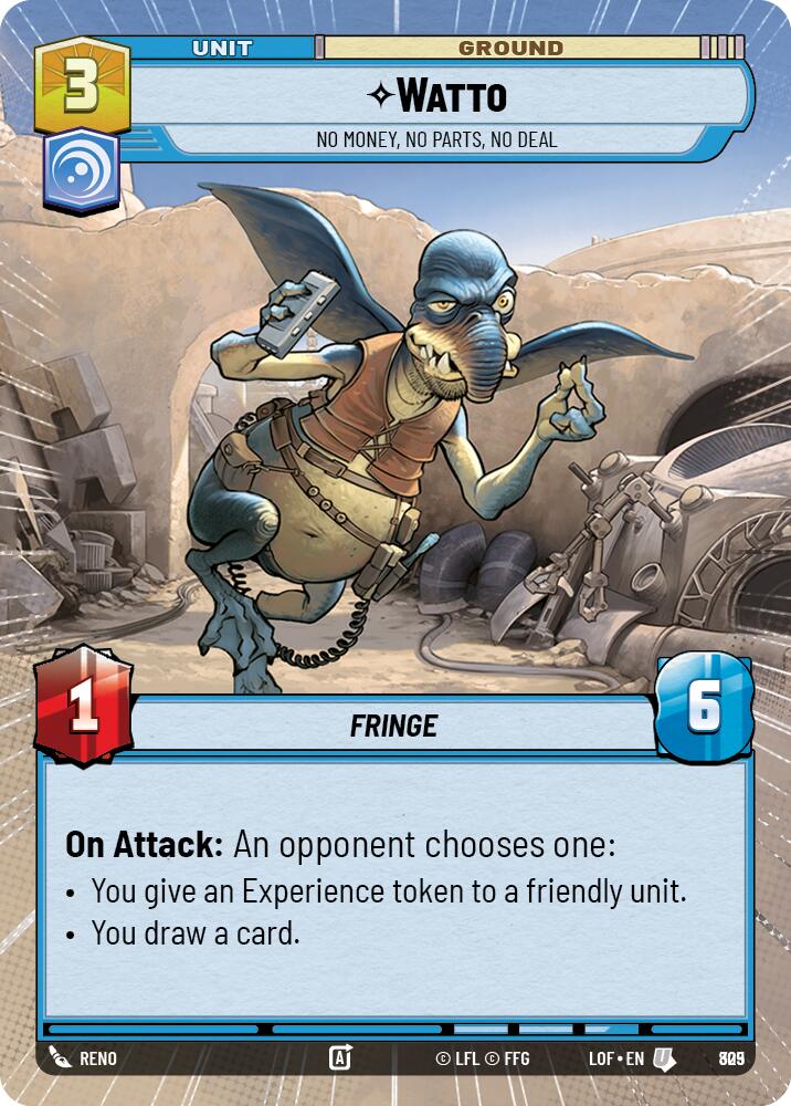 {SW-C}Watto (805) - No Money, No Parts, No Deal (Hyperspace Foil) (805) [Legends of the Force]