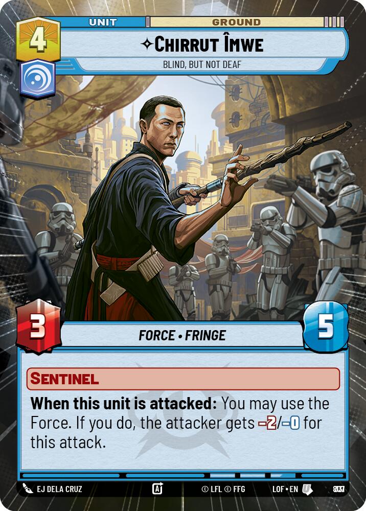 {SW-C}Chirrut Imwe (807) - Blind, but not Deaf (Hyperspace Foil) (807) [Legends of the Force]