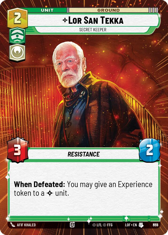 {SW-C}Lor San Tekka (835) - Secret Keeper (Hyperspace Foil) (835) [Legends of the Force]