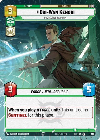 {SW-R}Obi-Wan Kenobi (836) - Protective Padawan (Hyperspace Foil) (836) [Legends of the Force]