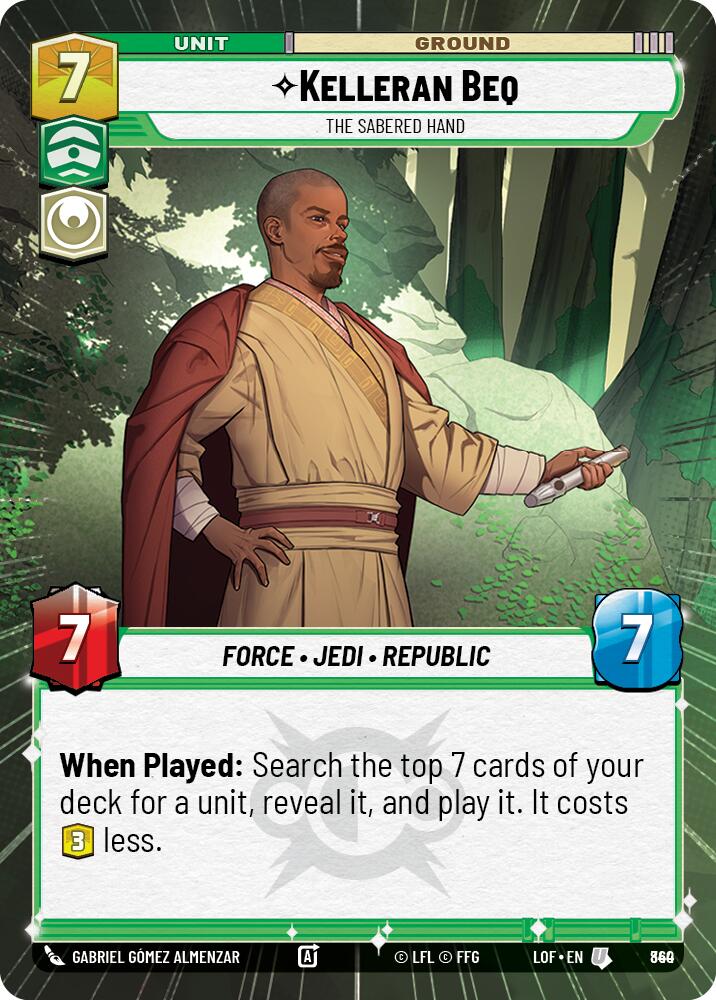 {SW-C}Kelleran Beq (840) - The Sabered Hand (Hyperspace Foil) (840) [Legends of the Force]