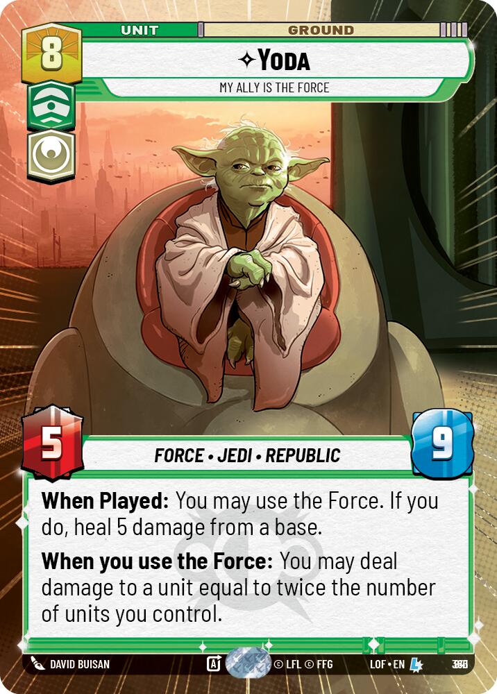 {SW-R}Yoda (841) - My Ally is the Force (Hyperspace Foil) (841) [Legends of the Force]