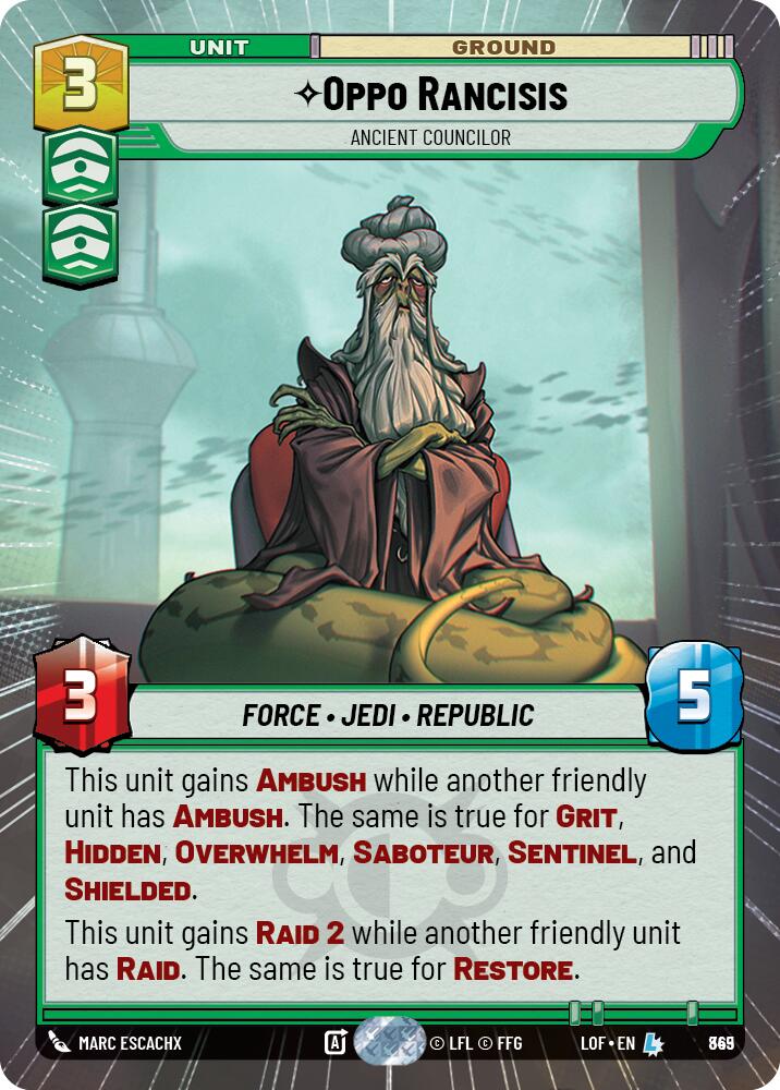 {SW-R}Oppo Rancisis (845) - Ancient Councilor (Hyperspace Foil) (845) [Legends of the Force]