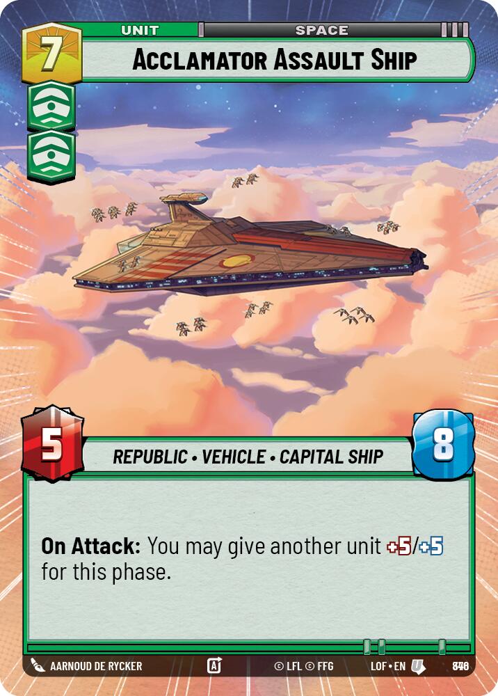{SW-C}Acclamator Assault Ship (846) (Hyperspace Foil) (846) [Legends of the Force]