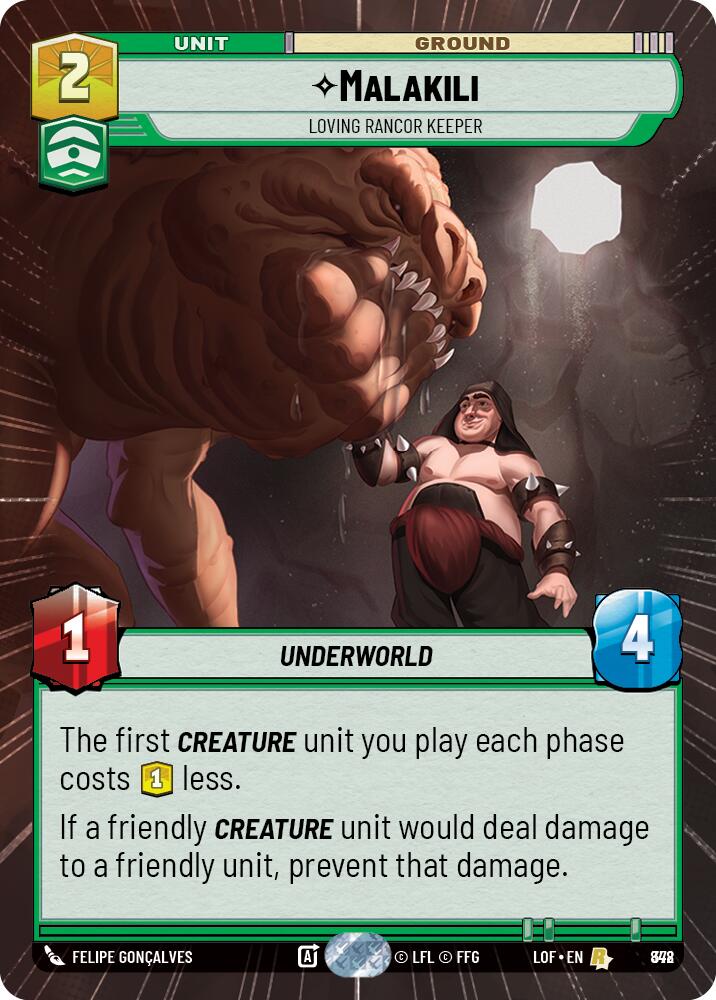 {SW-R}Malakili (848) - Loving Rancor Keeper (Hyperspace Foil) (848) [Legends of the Force]