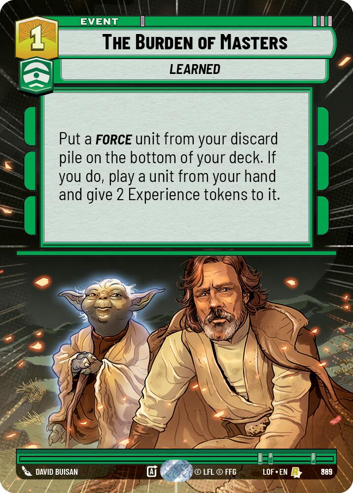 {SW-R}The Burden of Masters (865) (Hyperspace Foil) (865) [Legends of the Force]