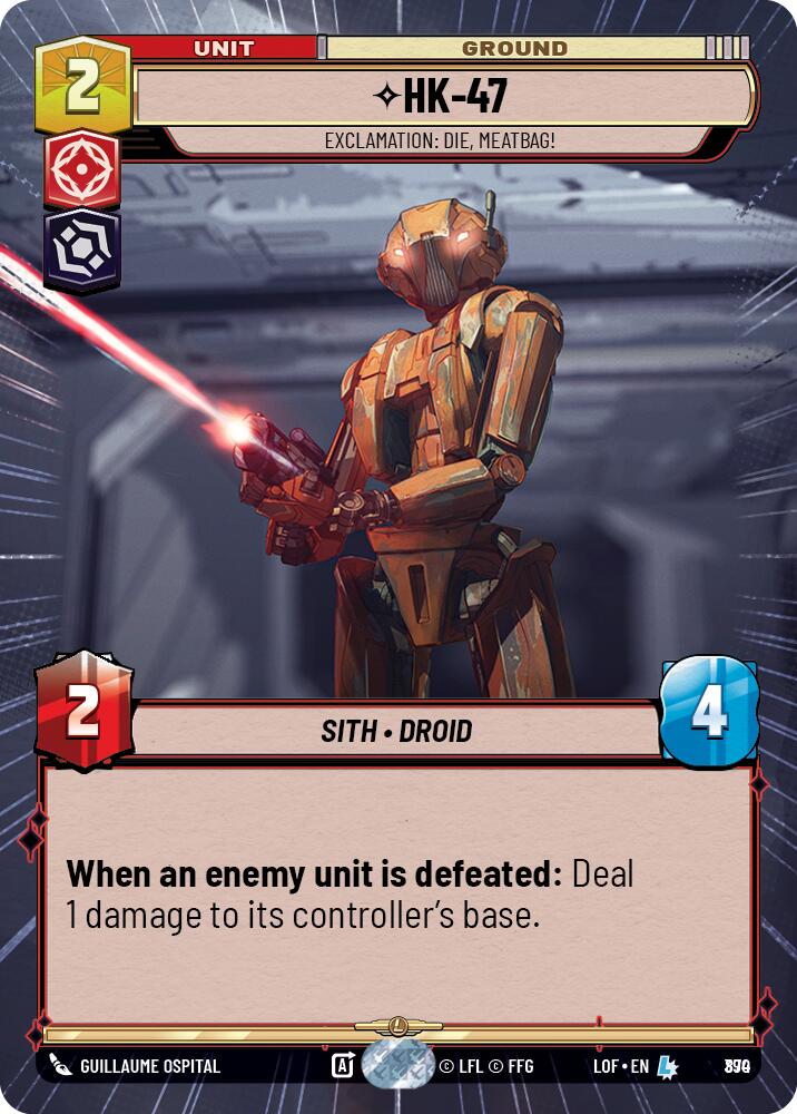 HK-47 (870) - Exclamation: Die, Meatbag! (Hyperspace Foil) (870) [Legends of the Force]