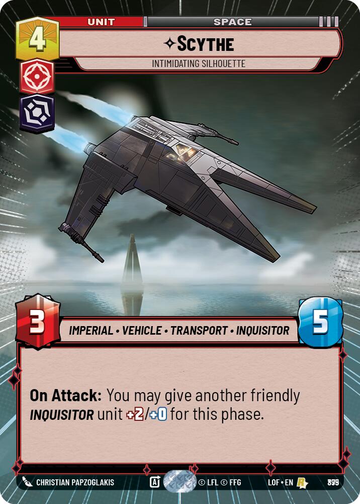{SW-R}Scythe (875) - Intimidating Silhouette (Hyperspace Foil) (875) [Legends of the Force]